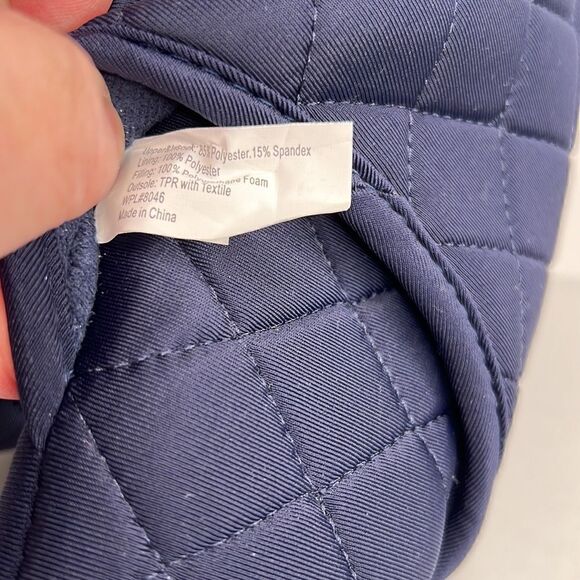 Charter Club navy blue quilted slippers size medium 7 - 8. NWT - Picture 3 of 7